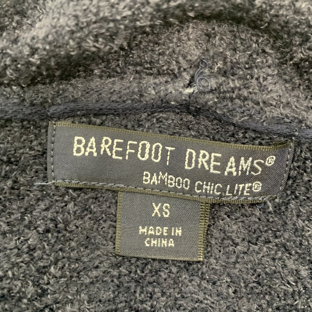 Barefoot Dreams Open Bamboo Chic Lite Cardigan XS Pocket Sweater Charcoal Gray - Picture 5 of 10